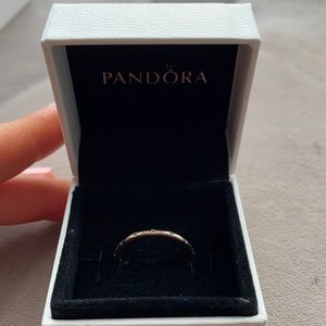 PANDORA ROSE GOLD 🌹 Simple Sparkling Band Ring